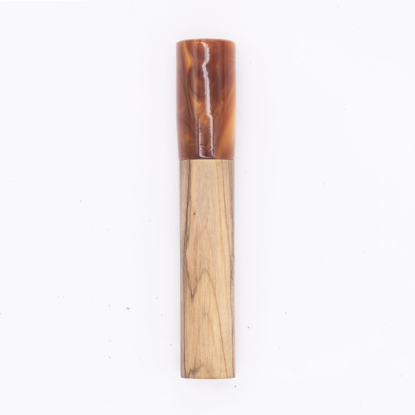 Pipe Tamper - Acrylic Bronze Swirl and Olive Wood